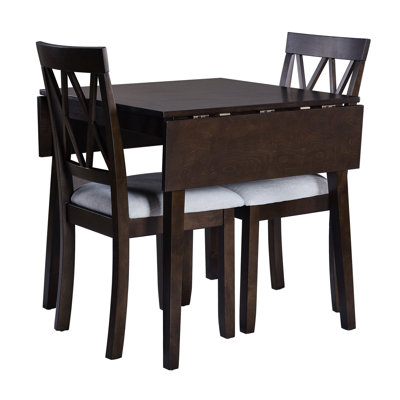 ensemble de table de salle à manger pour petit espace, ensemble de salle à manger extensible 5 pièces de style maison de campagne, ensemble de petite table de cuisine avec table de salle à manger à abattants et 4 chaises de salle à manger rembourrées