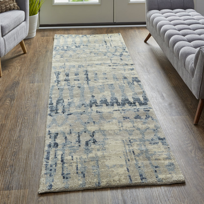 Palomar Wool Abstract Area Rug, Runner 2'6" x 8'