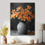 Jonquilles monochromes jaunes et orange dans un pot gris II - jonquilles murales-1105124331-1105124335