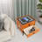 Smart Bedside Table with 2 Drawers, Bluetooth Speaker, Wireless Charging Station, USB Ports, LED Light and Fingerprint Lock, Modern Nightstand 19.70" W x 15.75" D x 18.11" H-1018907475