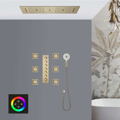 Système de douche Cesena Thermostatic Waterfall Waterfall