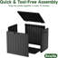120L Lockable Waterproof Resin Outdoor Storage Box-1480226161