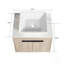 Ensemble de meuble-lavabo moderne 24 po avec lavabo en céramique, meuble-lavabo mural en chêne blanc avec porte à fermeture douce-341205475