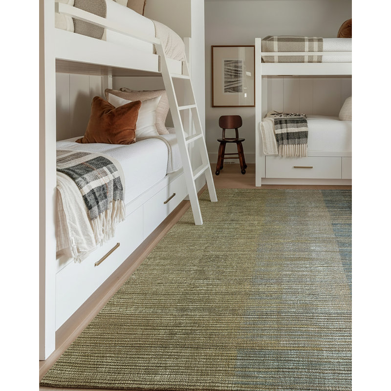 Jaipur Living Alita BEZ09 Handknot Color Block Blue/Green Area Rug (6'X9'), Runner 3' x 10'