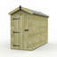 Total Sheds 4ft x 10ft Apex Garden Shed - Single Door - No Windows - Pressure Treated Timber - UK Manufactured