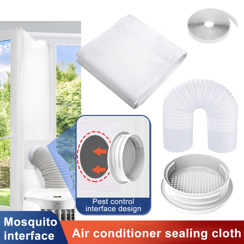 AC Hose Adapter for Window Portable Air Conditioner Exhaust Hose Coupler Waterproof UV-Resistant Home Window Insulation Kit Universal AC Hose Connector Parts
