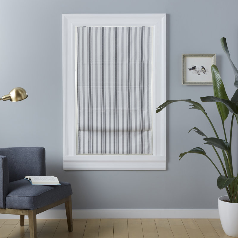 Store romain occultant exclusif Exclusive Home Ricardo, Noir, L 31 po x L 64 po