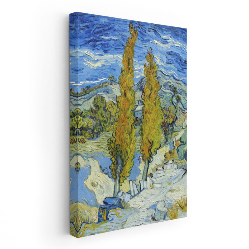 «The Poplars at Saint-Remy, 1889», reproduction d'art sur toile, H 24 po x l 16 po