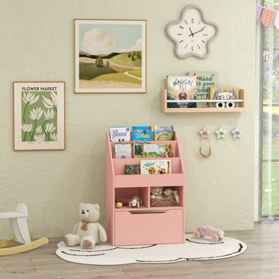 Étagère pour enfants avec étagère de rangement pour livres et bibliothèque