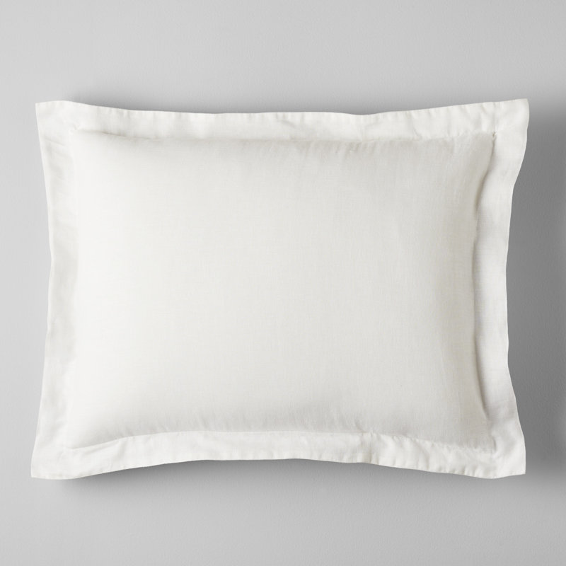 Jeffen Linen Blend Duvet Set, White, King / Cal King Duvet Cover + 2 King Shams