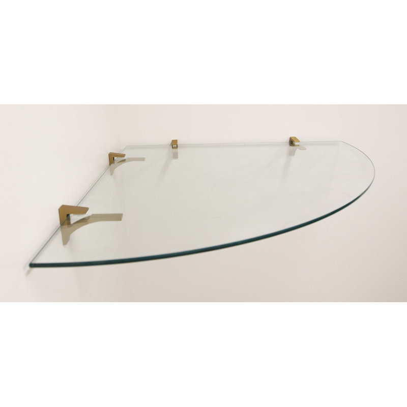 Tablette en verre, Laiton