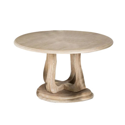 Table de salle à manger ronde Ellon, bois naturel 54 po, base tulipe