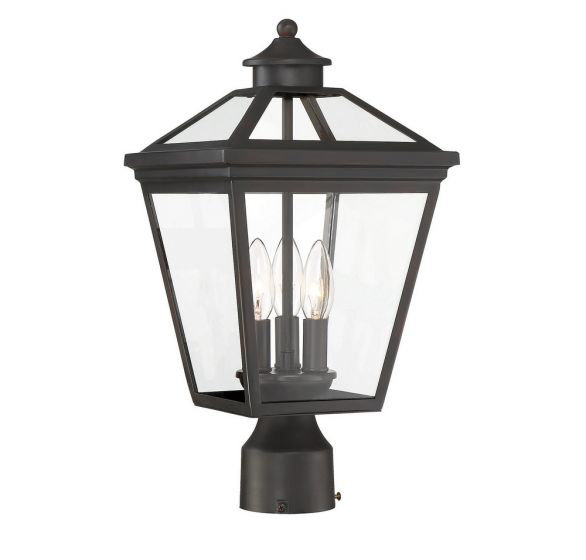 Manwe 1 -Light 17.5" H Hardwired Lantern Head in Bronze, Bronze