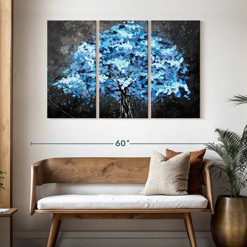Peinture Harnek Winter Tree, H 32 po x l 50 po