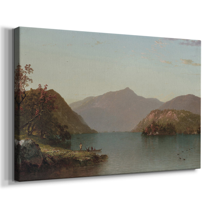 Paysage rétro - MIX, H 13 po x l 19 po x P 1,5 po, Toile tendue