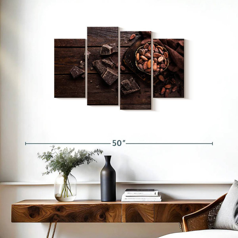 Yarlin Chocolate And Cocoa Beans, 22" H x 36" W