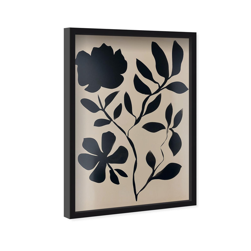 Oliver Gal Cinder Bloom I Floral & Botanical - Luxury Shadowbox Framed Wall Art, Black, 25.5" H x 17.5" W