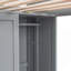 Lit mezzanine en bois avec plusieurs tablettes de rangement et garde-robe-1025630600