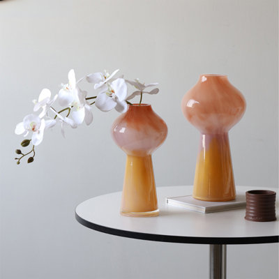 Orange Amphora Modern Glass Table Vases