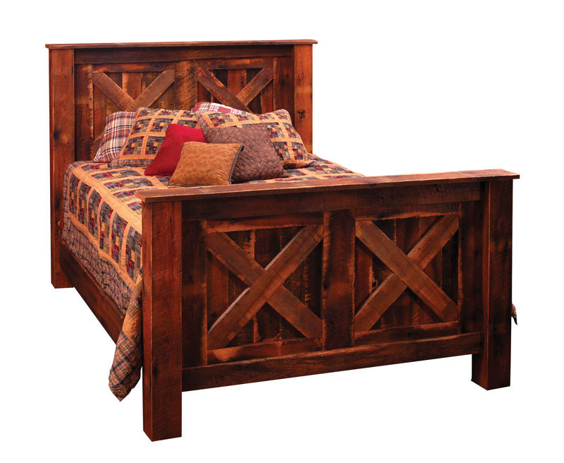Reclaimed Barnwood Panel Headboard, Twin