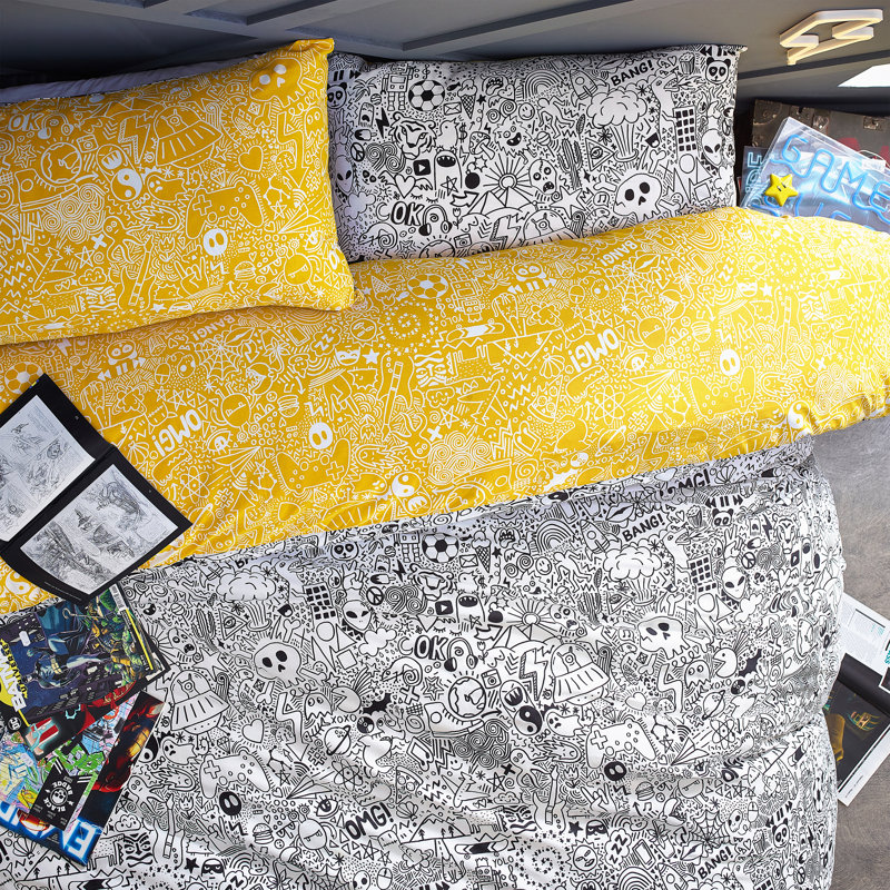 No Pattern Duvet Cover Set with Pillowcases, Double Duvet Cover + 2 Standard Pillowcases