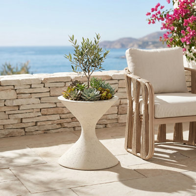 Jardinière en béton crème d'intérieur / extérieur Vessa Vessa