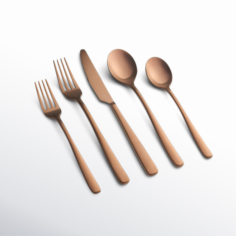 20-Piece Flatware Set, Service For 4, Copper