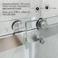 Porte de baignoire coulissante lisse sans cadre avec verre transparent de 3/8 po (10 mm) Opal Mirage MCOCOD l 56 à 60 po x H 66 po-99053233