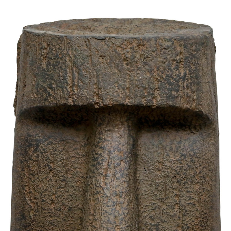 Statue de tête de l'île de Pâques en béton - 35,6 po de hauteur