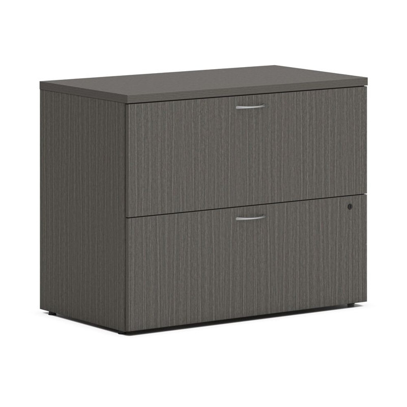 HON Mod Lateral File, 2 Drawers, Removable Top, 36"W, Slate Teak, Slate Teak