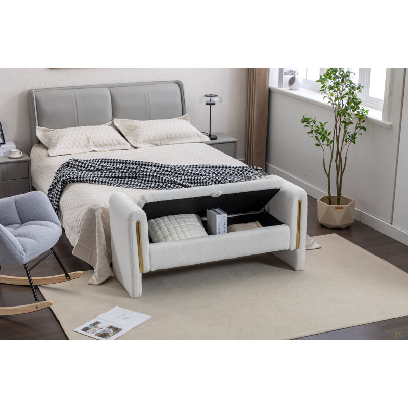 Banc de rangement en tissu Teddy
