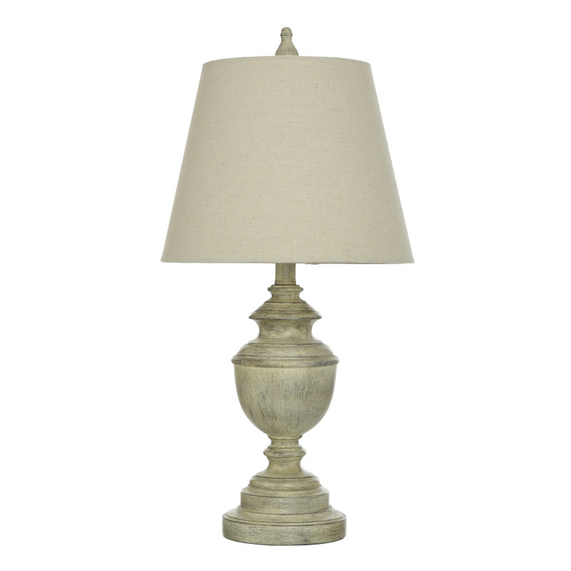 Gackle Resin Table Lamp, Weathered Gray