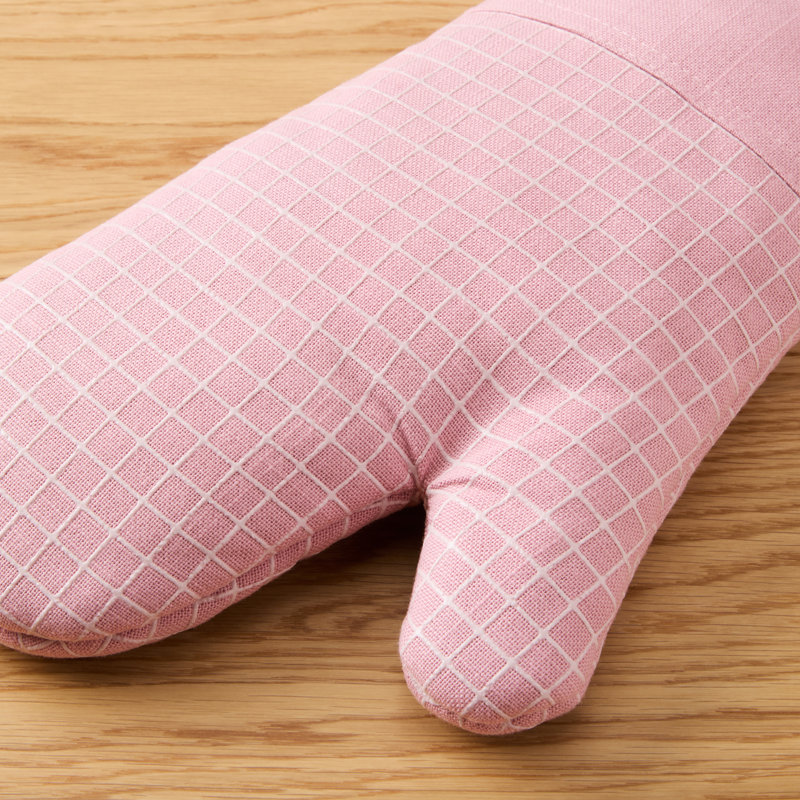 KITCHENAID Gourmet Series Gridlines Oven Mitts 2-Pack, Dried Rose