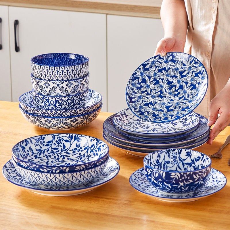 Porcelain China Dinnerware Set 16 Piece - Service for 4