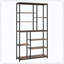 Bibliothèque moderne industrielle 79 ", étagère à 8 tablettes décalées pour salon, bureau à domicile