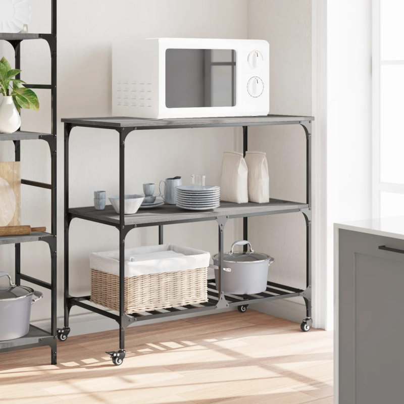 Ohler Metal Bar Cart, Grey Sonoma