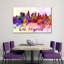 Los Angeles Skyline Colors - Impression sur toile tendue-849366395
