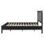 Solid Wood King Bed, Heavy Duty 600 Lbs Support, No Box Spring Needed, Upholstered Headboard With Metal Handles-79531792-79531795