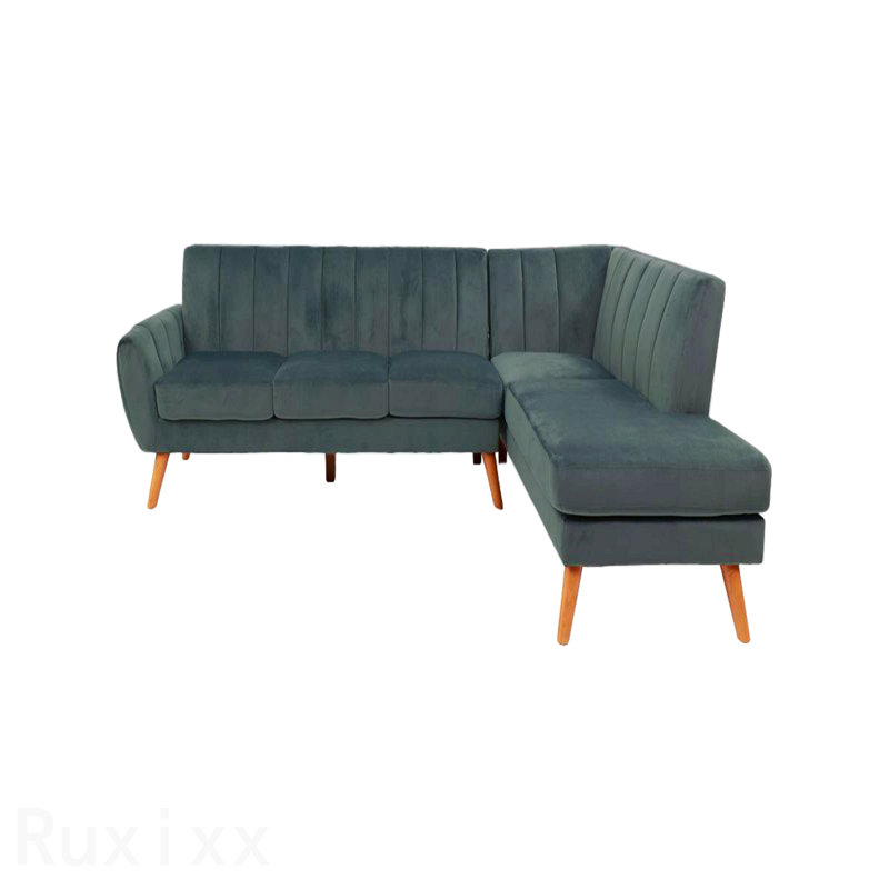 Sectional - 2Pc In Faux Leather, Dark Grey