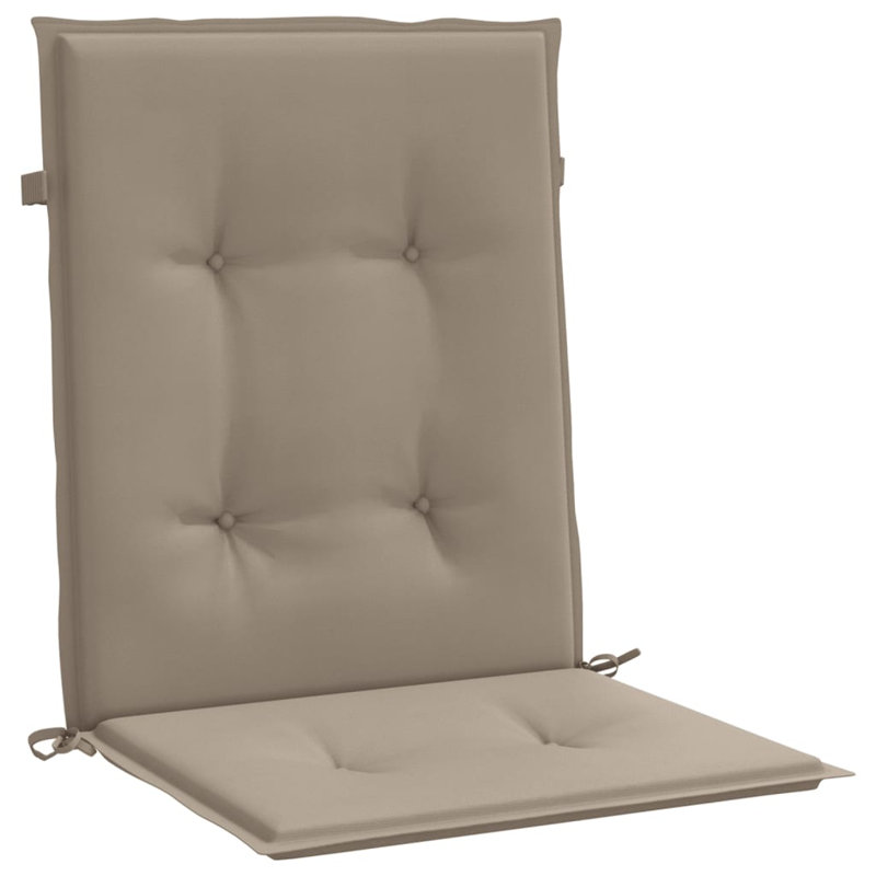 Lowback Chair Cushion Set of 6 Taupe Oxford Fabric Outdoor Patio Chair Cushions, Fabric - Taupe