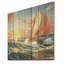 Impression de bateau à voile orange orange Horizon I - Bateau sur bois-1267811784