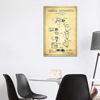 Camera Vintage Patent Blueprint by Aged Pixel - Gallery-Wrapped Canvas Giclée on Canvas