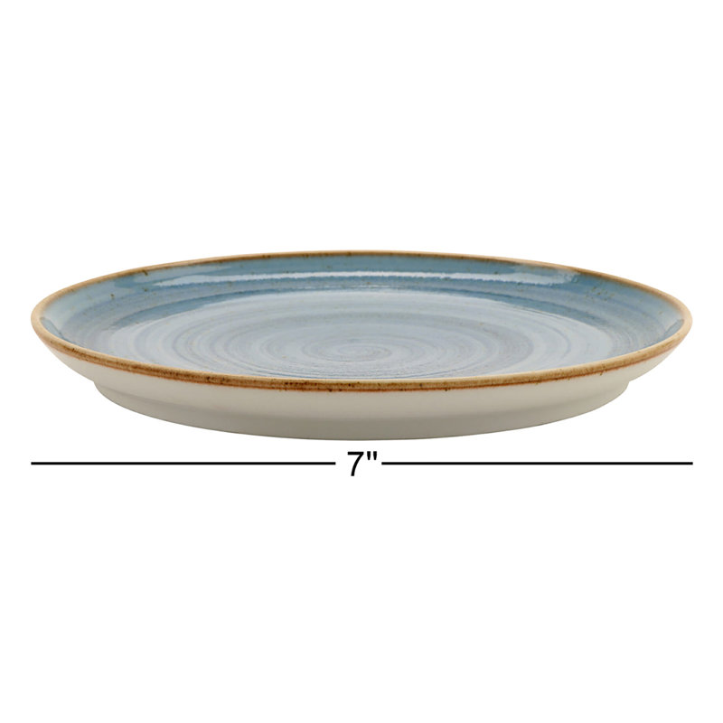 Assiette à dîner en porcelaine de 7 po Corona - Coupe Plate