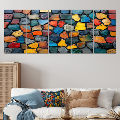 Carreaux de mosaïque colorée, ensemble de salon art mural mosaïque beauté II