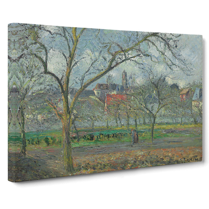 Laumone In Winter by Camille Pissarro - Wrapped Canvas Painting, 35cm H x 50cm W x 3cm D