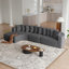 Ensemble de canapé modulaire en chenille de 131,1 pouces, canapé incurvé moderne en forme de nuage, comprenant 10 coussins, canapé d'angle en tissu de salon, canapé modulaire en L (méridienne gauche)-1084186187
