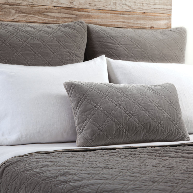 Brussels Coverlet, King Coverlet, Pewter
