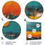 Abstract Blue And Orange Sunset S Embrace - Minimalism Metal Wall Art-255417837