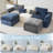 120" Comfy Cloud Couch U Shaped Sectional Sofa, Modular Sectional Sofa, 5-Seater Comfy Cloud Couch with Movable Ottomans, Chenille Sofa Sleeper Deep Seat Couches for Living Room With Two Ottomans-1004575592
