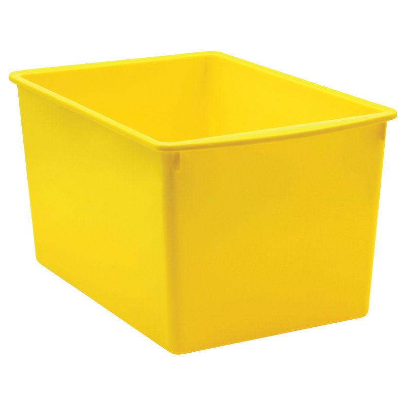 Rebrilliant Plastic Decorative Bin, Yellow